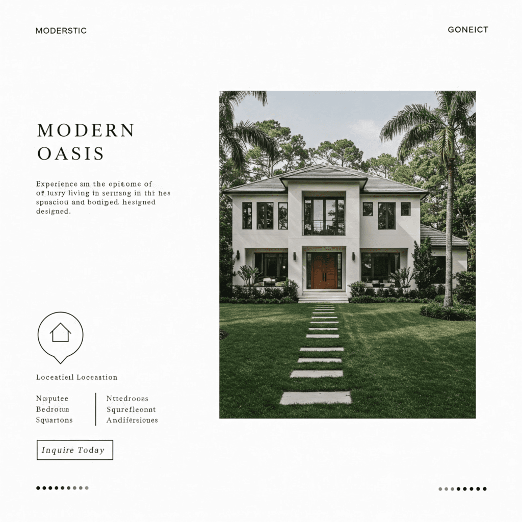 Canva creation of property landing page